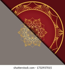 Design Vintage cards with Floral mandala pattern and ornaments. Vector template.