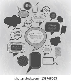 Design vintage elements decoration bubble