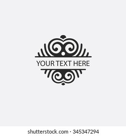 Design vintage Elements Isolated On Beige Background - Vector Illustration, Graphic Editable. Calligraphic Borders And Page Decoration
