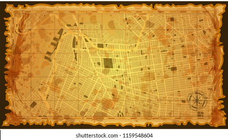 design vintage map city
