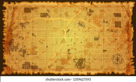 design vintage map city Las Vegas
