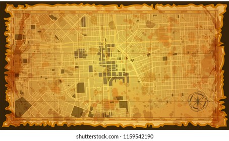 design vintage map city new york