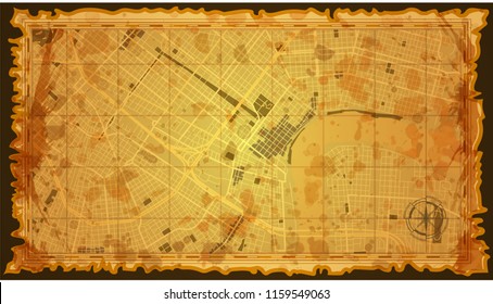 design vintage map city new orlean