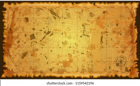 Design Vintage Map City Philadelphia