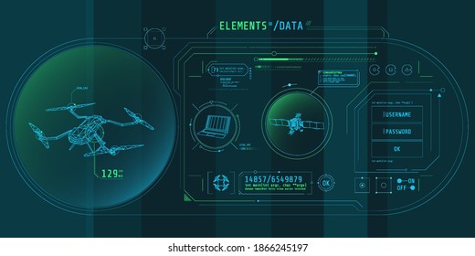 Design of the virtual interface of the drone protection program.