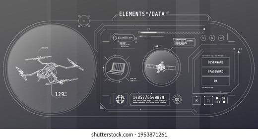Design of the virtual interface of the drone protection program.