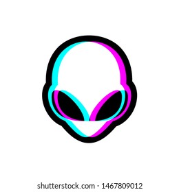 Design of visual effect alien icon