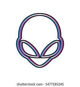 Design of visual effect alien icon