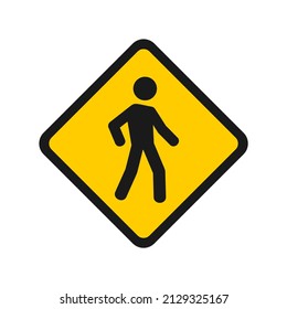 Design Walking Indication Sign Stock Vector (Royalty Free) 2129325167