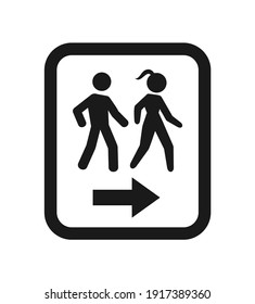 Diseño del icono del hombre caminante