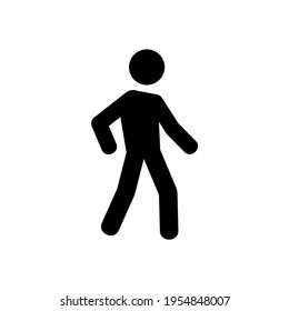 Diseño del icono del hombre caminante
