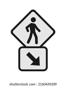 Design of walking man icon