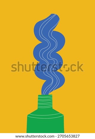 Design wall art poster toothpaste bold vibrant