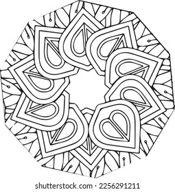 Design for a wallpaper Paint shirt and tile Sticker Design, Decorative circle ornament in ethnic oriental style
