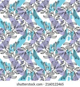 Design for wallpaper, wrapping paper, background, fabric. Vector seamless background.