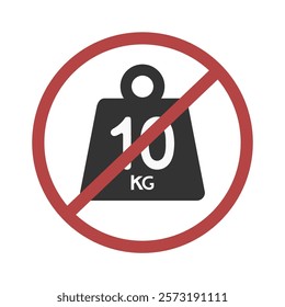 Design of warning maximum weight symbol
