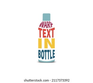 design warp text in bottle design warp text in bottle