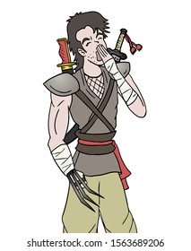 Design of warrior yawning draw
