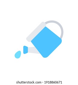 El diseño del riego puede arrojar una ilustración vectorial de icono plano, este vector es adecuado para iconos, logotipos, ilustraciones, pegatinas, libros, cubiertas, etc.