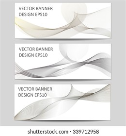 Design wave banner set. Graphic or website layout.