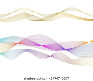 Design Wave color Lines, geometric for Jewelry, Fashion, Beauty, Skincare, Wedding business. For Banner, Web-design, Brochure, Package. Icon, Logo, and Background made of Lines. Patterns branding