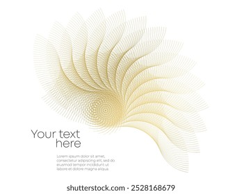 Design wave element for Jewelry, Fashion, Wedding, Beauty, Home Decor, Textile Design. Background made of Circular Dots, Lines, and Spirals. Holyday Patterns