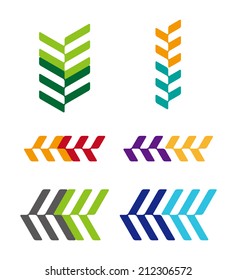 Design wave lines element. Abstract stripe vector template set.  "m", "w" letters icon set. You can use in the hotel, science, biological, media, spa and pool concept of pattern. 