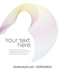 Design wave lines elements for Healthy Lifestyle, Fitness, Medical, Wellness, Organic, Eco  for Web-design, Banner, Brochure, package. Background made of Circular Dots, Lines, and Spirals
