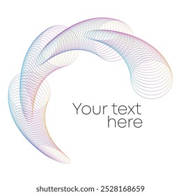 Design wave lines elements for Healthy Lifestyle, Fitness, Medical, Wellness, Organic, Eco  for Web-design, Banner, Brochure, package. Background made of Circular Dots, Lines, and Spirals