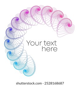 Design wave lines elements, Ring circle Background made of Circular Dots, Lines, and Spirals for Cosmetics, Medical, Skincare, Organic, Wellness brending. Icon, Logo
