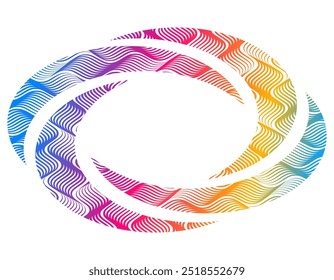 Design wave lines elements for Spa, Yoga, Relaxation, Wellness, Organic, Eco business. Icon, Logo, and Background made of Circular Dots, Lines, and Spirals, swirl. Patterns Geometric Lines branding