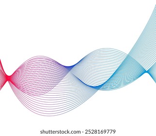 Elementos de design. Onda de muitas linhas cintilantes. Forma ondulada de brilho de círculo abstrato em um plano de fundo branco isolado. Ilustração de vetor EPS 10 art deco estilo para convite de casamento