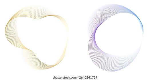 Design Wave Lines, spiral geometric for Cosmetics, Skincare, Beauty, Spa, Wellness, Relaxation business. For Banner, Web-design, Brochure, Package. Icon, Logo, and Background made of Circular Lines