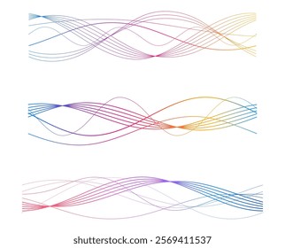Design wave lines for Textile Design, Flowing Lines, Fashion, Home Decor, Interior for Web-design, Banner, Presentation. Elegant Flow and wave lines background Patterns for Style. Branding Vector