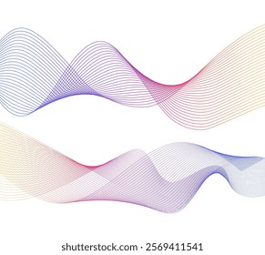 Design wave lines for Yoga, Wellness, Relaxation, Healthy Lifestyle, Organic for Web-design, Presentation, Banner. Background Soft Flowing Lines, spirals and wavelines Patterns for Peaceful Vibe