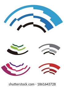 Design wave logo element. Abstract water vector template set. 
