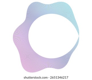 Design Linhas onduladas, espiral geométrica para Design Têxtil, Flowlines, Moda, Decoração de casa negócio. Para banner, web-design, folheto, pacote. Quadros de ícone, logotipo e plano de fundo feitos de linhas circulares