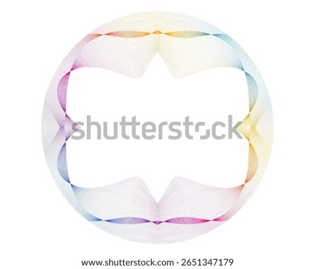 Design Wavy Lines, spiral geometric for Jewelry, Fashion, Beauty, Wellness business. For Banner, Web-design, Brochure, Package. Icon, Logo, and Background framemade of Circular Line. Frame curve
