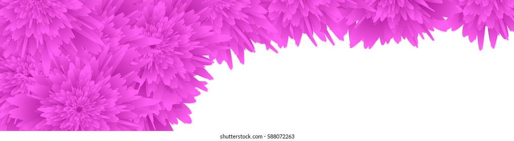 Design Web banner with flower. vector illustration. for design of advertising, discounts, clearance