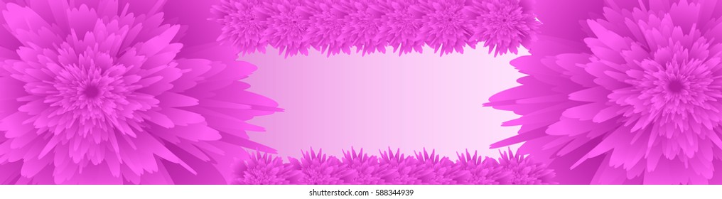 Design Web banner with flower. vector illustration. 