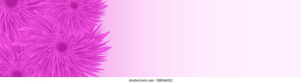 Design Web banner with flower. vector illustration.  