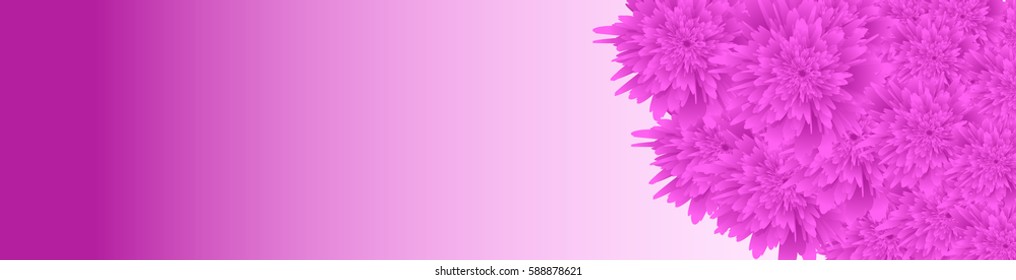 Design Web banner with flower. vector illustration.  
