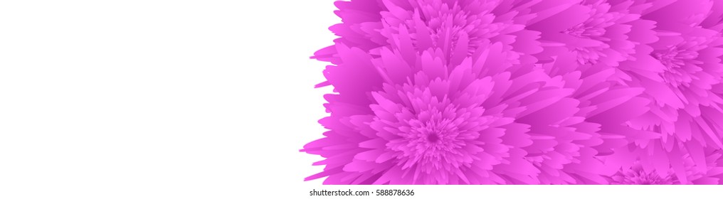 Design Web banner with flower. vector illustration.  