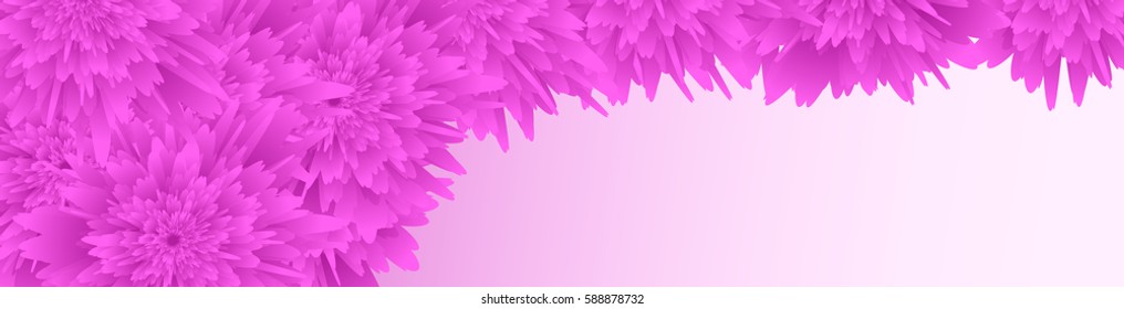 Design Web banner with flower. vector illustration.  