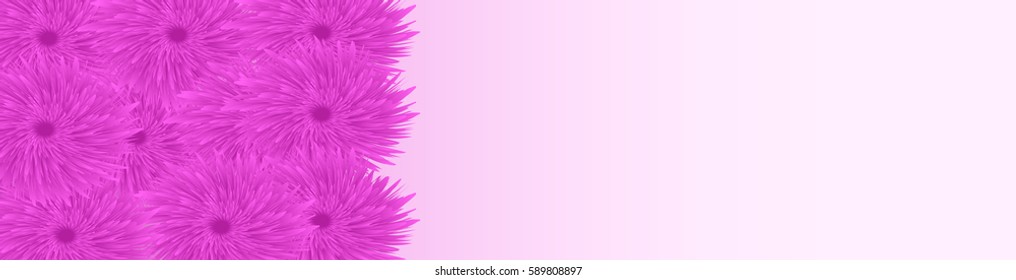 Design Web banner with flower. vector illustration. for design of advertising, discounts poster, clearance card