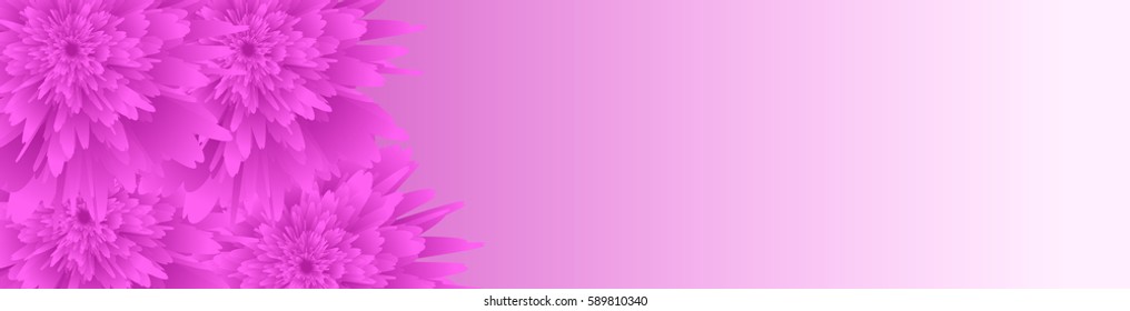 Design Web banner with flower. vector illustration.  