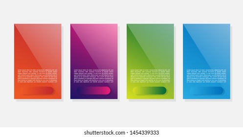 Design web banners.four vertical banners design.glossy web banners. gradient color.trendy color. modern design.set 