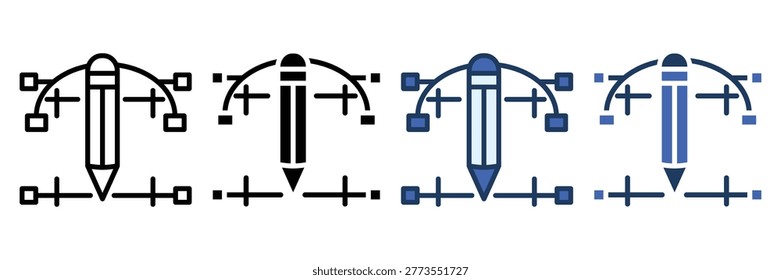 design web icon multiple style collection