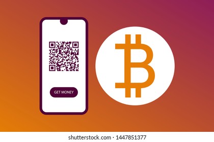 DESIGN WEB PAGE TEMPLATE. scan now and get money. bitkoin design. web banner design. color template. currency