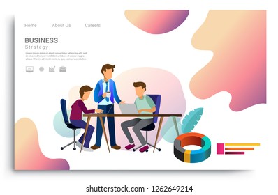 Design web templates for teamwork concept, business strategy, analytics and idea. Modern vector illustration concepts for website design ui/ux and business presentation - Vector illustration
